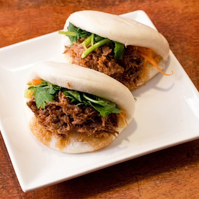 A8. Pulled Pork Buns.